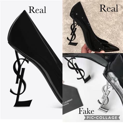 YSL shoes real vs fake. How to spot fake Saint Laurent opyum heels